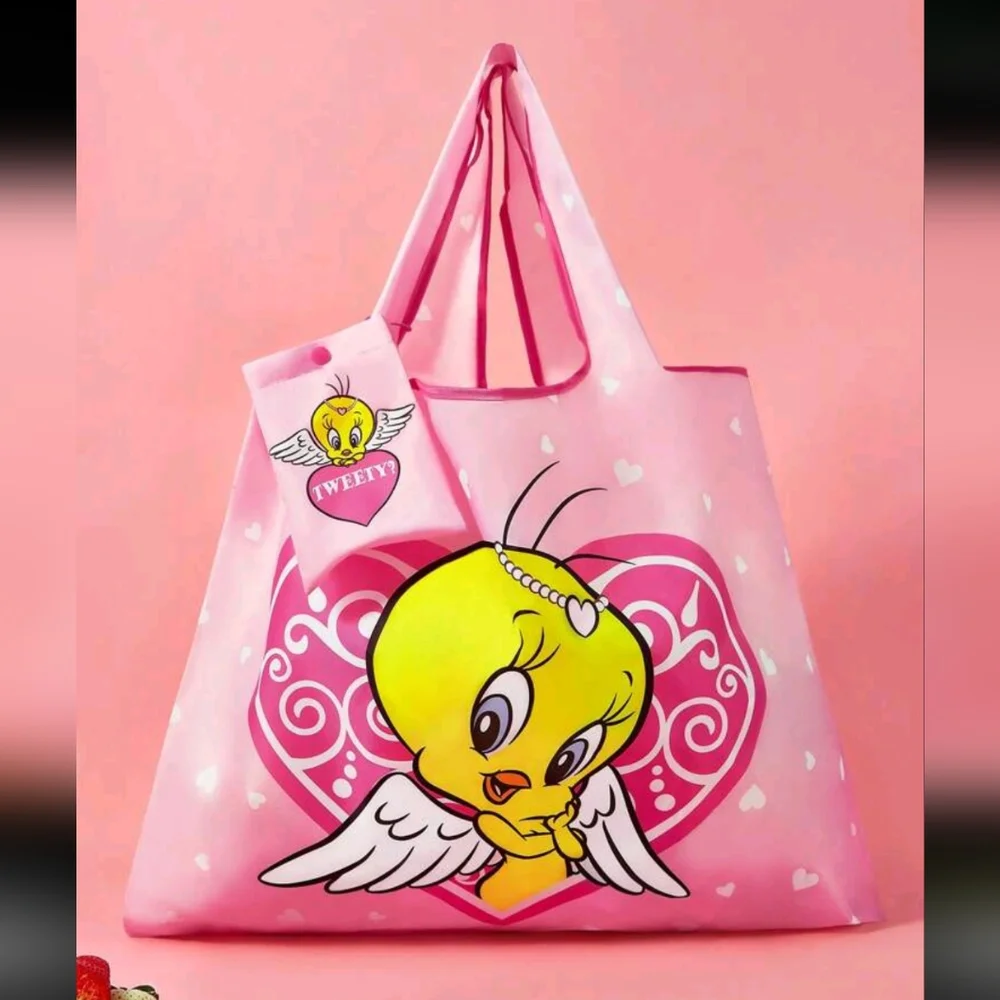 Tweety Bird Tote Bag Pink Large - Picture 3 of 8